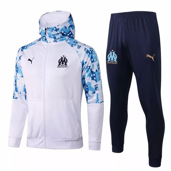 Hoodies Marseille 2021-22 Weiß Fussballtrikots Günstig